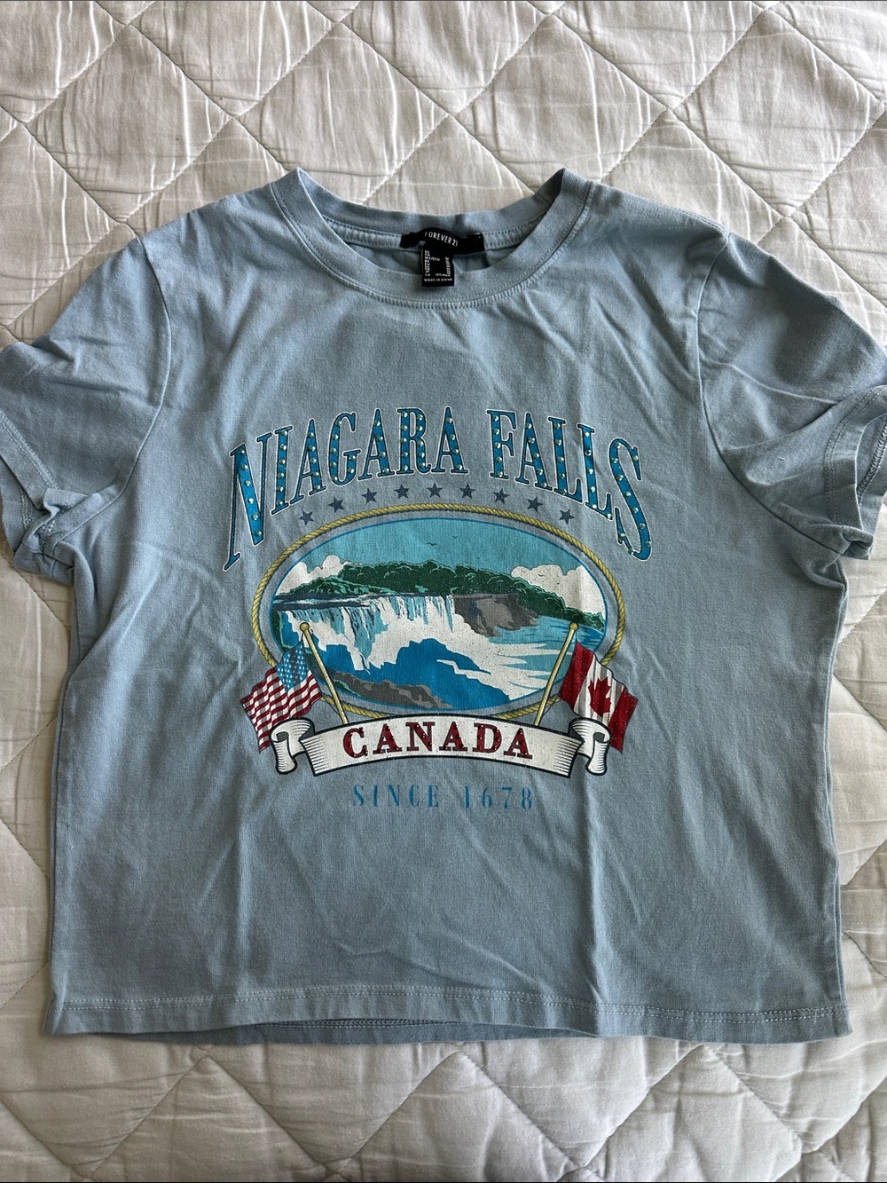 Niagara Falls Canada Graphic Tee - Light Blue